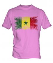 Senegal Distressed Flag Mens T-Shirt