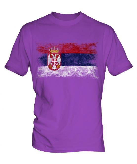 Serbia Distressed Flag Mens T-Shirt
