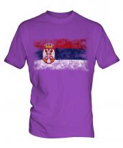 Serbia Distressed Flag Mens T-Shirt
