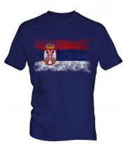Serbia Distressed Flag Mens T-Shirt