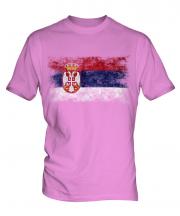 Serbia Distressed Flag Mens T-Shirt
