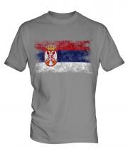 Serbia Distressed Flag Mens T-Shirt