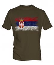 Serbia Distressed Flag Mens T-Shirt