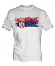 Serbia Distressed Flag Mens T-Shirt
