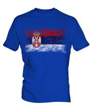 Serbia Distressed Flag Mens T-Shirt