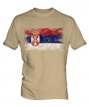 Serbia Distressed Flag Mens T-Shirt