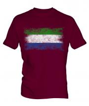 Sierra Leone Distressed Flag Mens T-Shirt