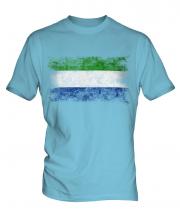 Sierra Leone Distressed Flag Mens T-Shirt