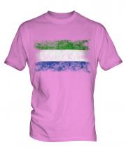 Sierra Leone Distressed Flag Mens T-Shirt