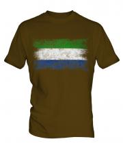 Sierra Leone Distressed Flag Mens T-Shirt