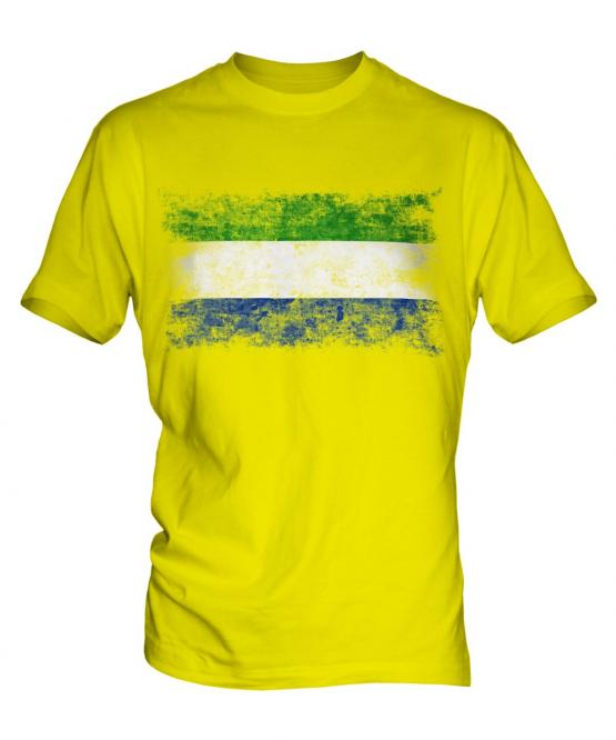 Sierra Leone Distressed Flag Mens T-Shirt