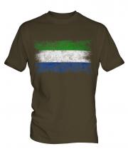 Sierra Leone Distressed Flag Mens T-Shirt