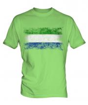Sierra Leone Distressed Flag Mens T-Shirt