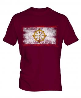 Sikkim Distressed Flag Mens T-Shirt