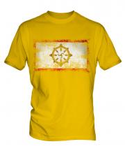 Sikkim Distressed Flag Mens T-Shirt