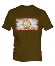 Sikkim Distressed Flag Mens T-Shirt