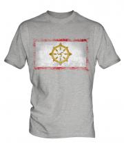 Sikkim Distressed Flag Mens T-Shirt