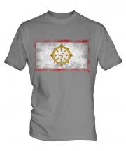 Sikkim Distressed Flag Mens T-Shirt