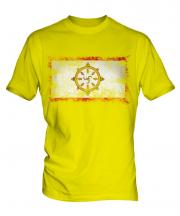 Sikkim Distressed Flag Mens T-Shirt