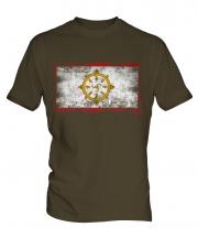 Sikkim Distressed Flag Mens T-Shirt