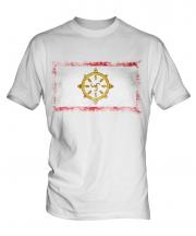 Sikkim Distressed Flag Mens T-Shirt