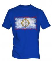 Sikkim Distressed Flag Mens T-Shirt