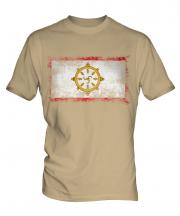 Sikkim Distressed Flag Mens T-Shirt