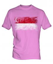 Singapore Distressed Flag Mens T-Shirt