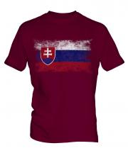 Slovakia Distressed Flag Mens T-Shirt