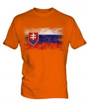 Slovakia Distressed Flag Mens T-Shirt