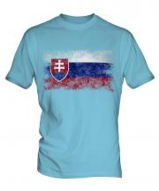 Slovakia Distressed Flag Mens T-Shirt