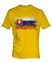 Slovakia Distressed Flag Mens T-Shirt