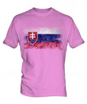 Slovakia Distressed Flag Mens T-Shirt