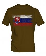 Slovakia Distressed Flag Mens T-Shirt