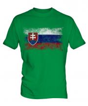 Slovakia Distressed Flag Mens T-Shirt