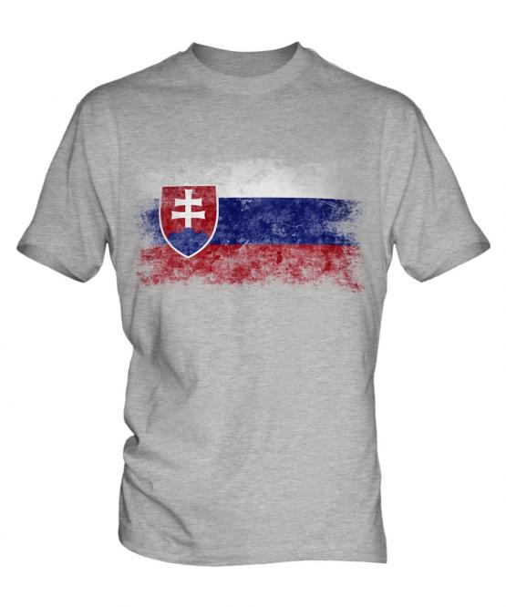 Slovakia Distressed Flag Mens T-Shirt