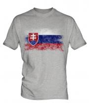 Slovakia Distressed Flag Mens T-Shirt