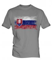 Slovakia Distressed Flag Mens T-Shirt