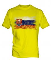 Slovakia Distressed Flag Mens T-Shirt