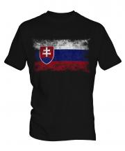 Slovakia Distressed Flag Mens T-Shirt