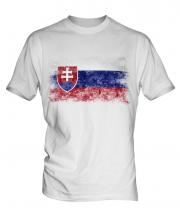 Slovakia Distressed Flag Mens T-Shirt