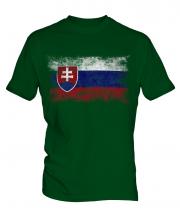 Slovakia Distressed Flag Mens T-Shirt
