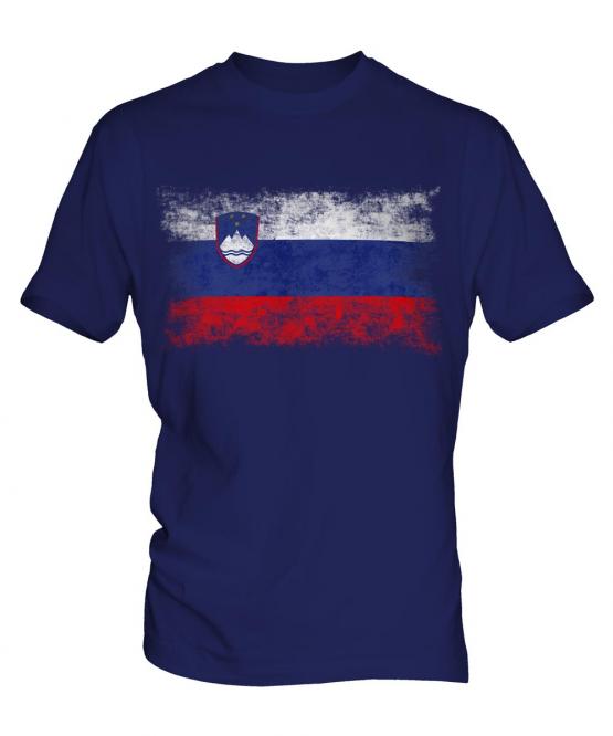 Slovenia Distressed Flag Mens T-Shirt