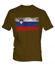 Slovenia Distressed Flag Mens T-Shirt