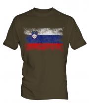 Slovenia Distressed Flag Mens T-Shirt