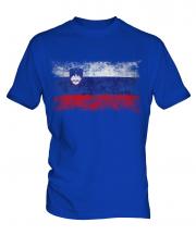 Slovenia Distressed Flag Mens T-Shirt
