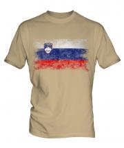 Slovenia Distressed Flag Mens T-Shirt