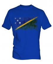 Solomon Islands Distressed Flag Mens T-Shirt