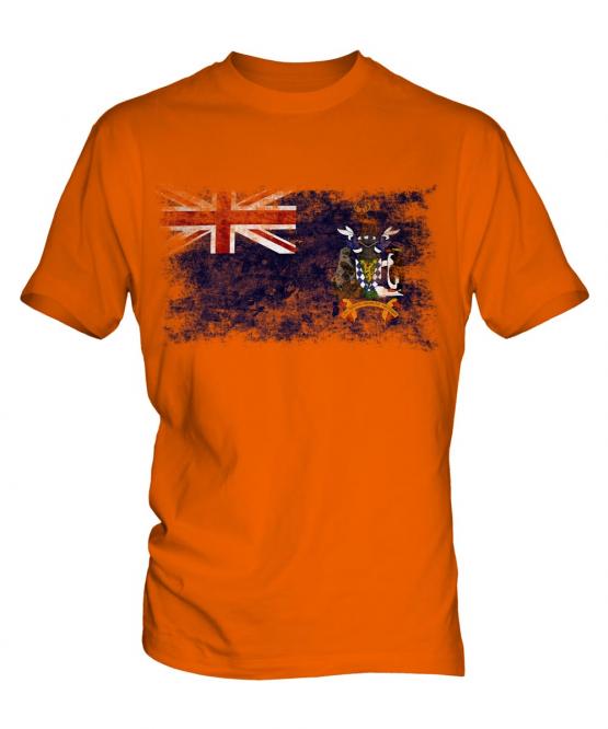 South Georgia Distressed Flag Mens T-Shirt