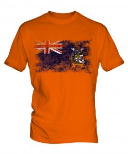 South Georgia Distressed Flag Mens T-Shirt